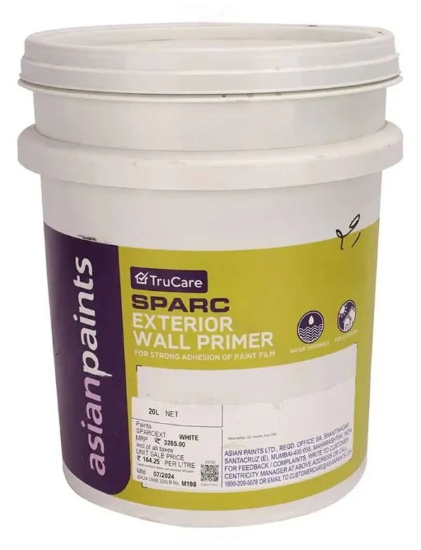 প্রাইমার Sparc Exterior Primer: Smooth, White Finish & Strong  20L